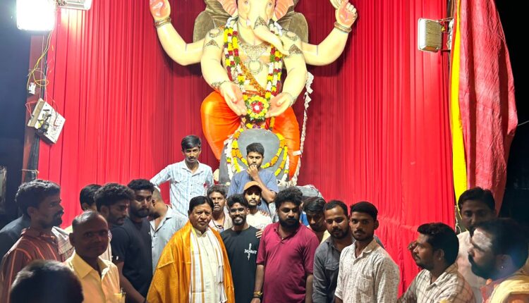 Bodhan MLA and former Minister Sudarshan Reddy visited Ganesh Mandals