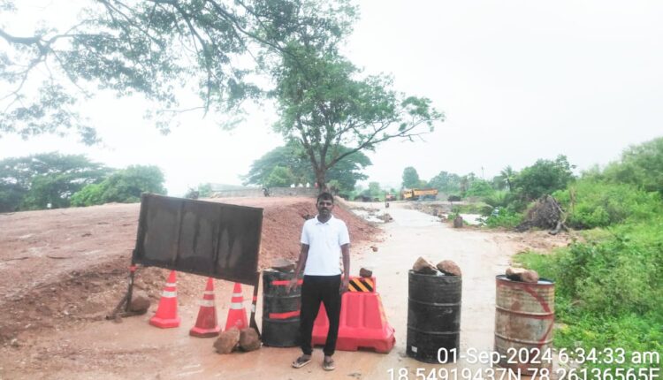 Indalwai - Dharpalli road closure