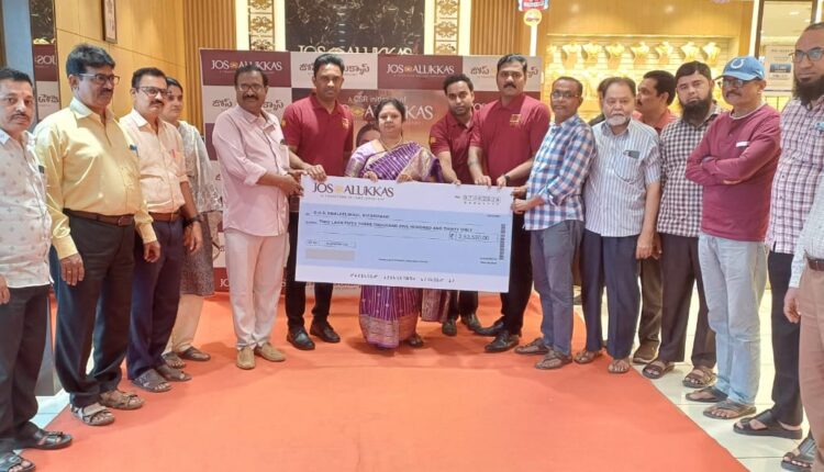 Jose Alukkas distributed digital teaching materials to a government school