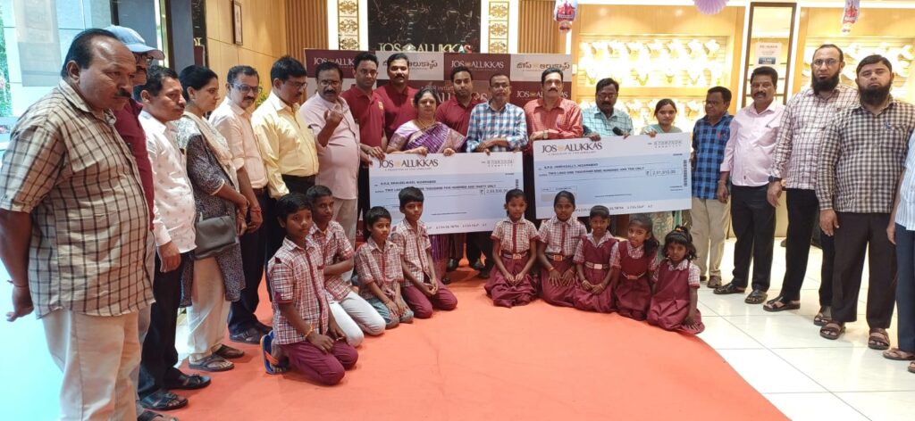 Jose Alukkas distributed digital teaching materials to a government school